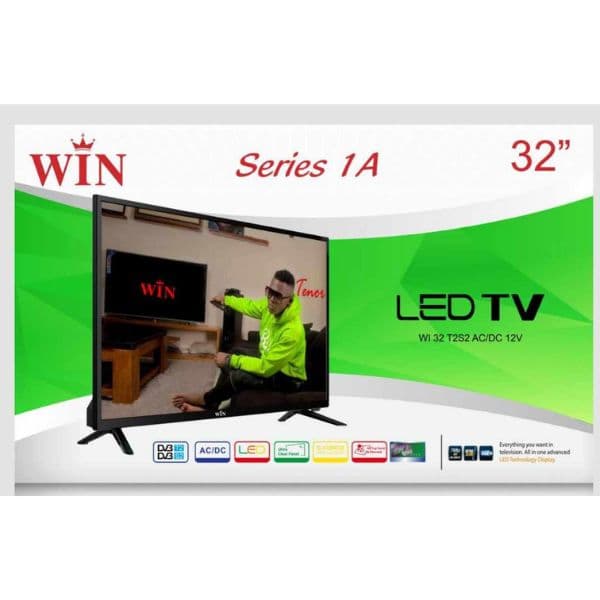Ecran plat WIN 32" LED WI32 T2S2 AC/DC,12V, Série 1A Garantie 1 An