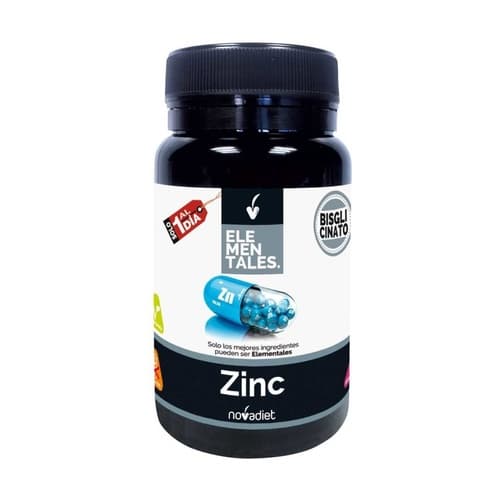 Complément Alimentaire ElEMENTALES, Zinc Novadiet Pour Renforcer Le Système Immunitaire et Protéger Les Cellules, 60 capsules