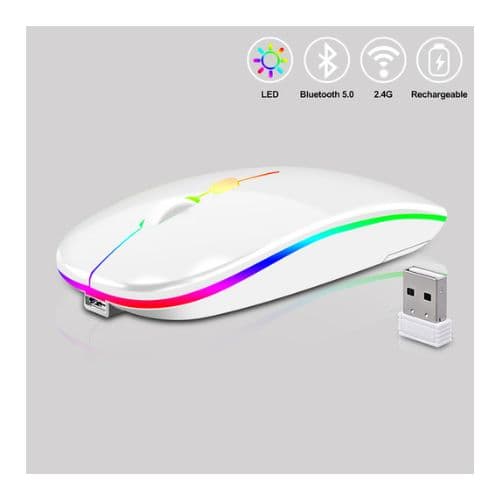 Souris sans Fil Rechargeable Ultra fine Rétroéclairée pour Ordinateur