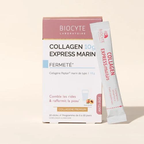 Complement Alimentaire pour Combler les rides & raffermir la peau COLLAGEN EXPRESS MARIN BIOCYTE 10 sticks