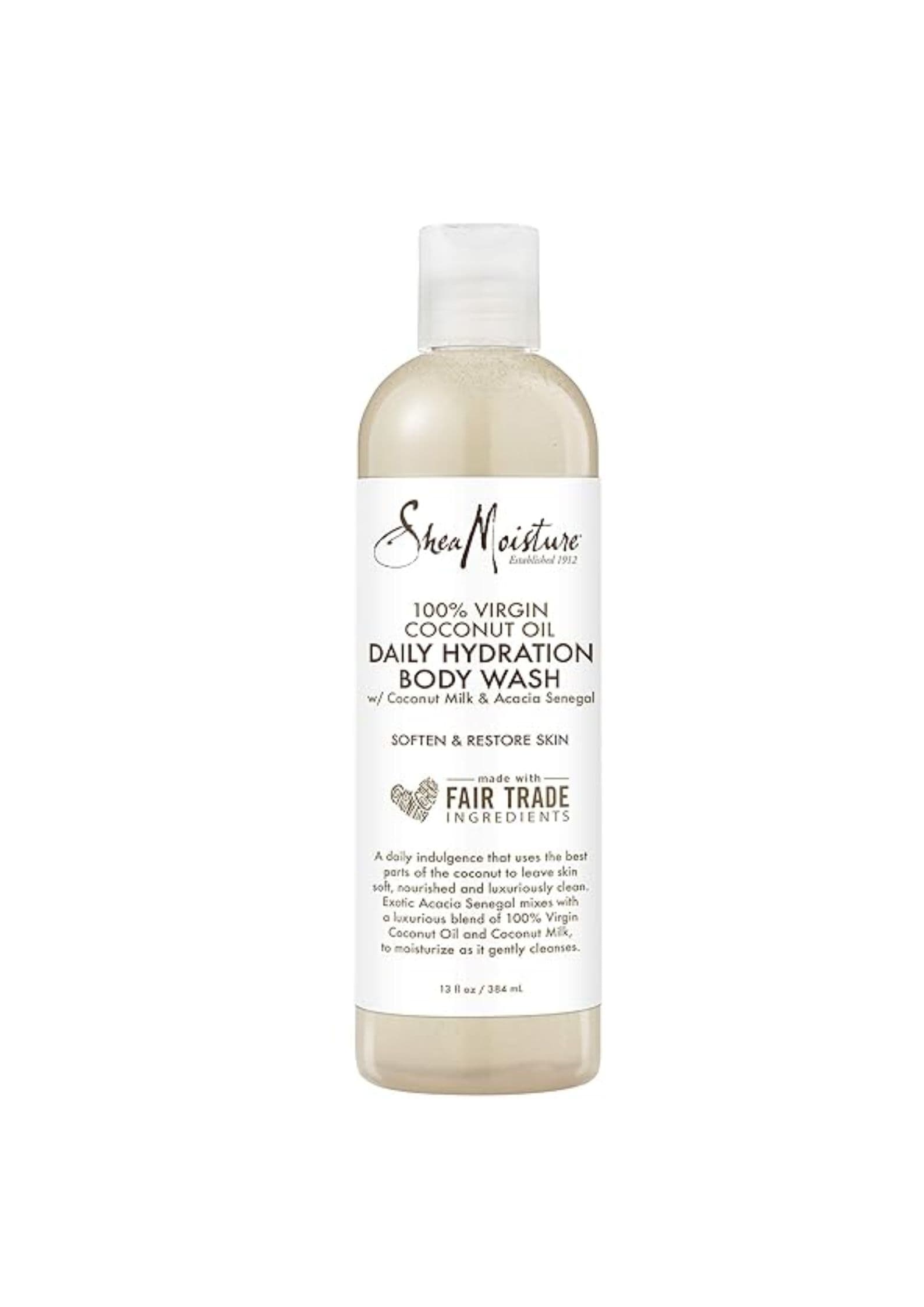 Bain moussant et gel douche hydratant à l'huile de coco vierge SheaMoisture 384ml