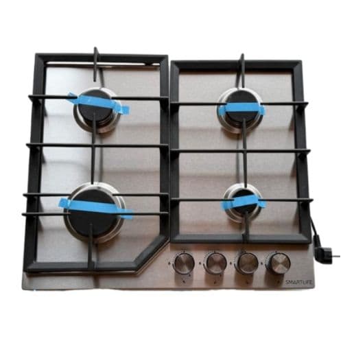Plaque à Gaz Encastrable SL-A6060GC SMARTLIFE, 4 Foyers Inox, Garantie 6 Mois